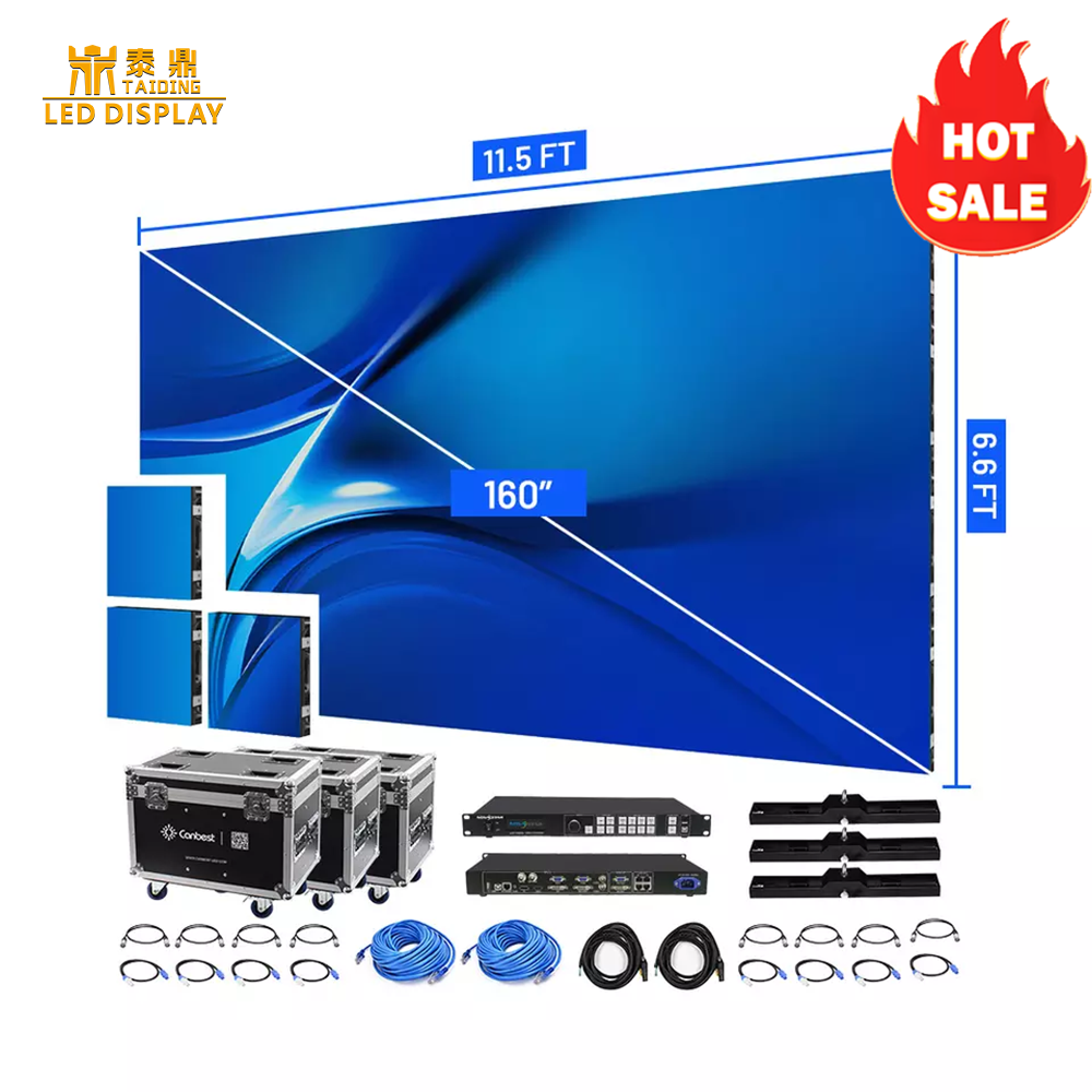 P1.9 P2.6 P2.9 Never Black Turnkey Led Video Wall System Package Indoor Flexible Curve Rental Display Stage Screen Panel