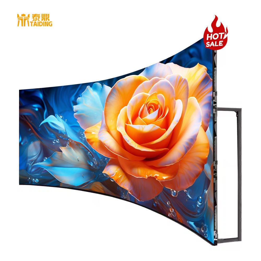 Customized Outdoor Indoor P1 P2 P3 Flexible Bendable LED Video Wall Product Stage Rental Curved Soft LED Panel Display Screen