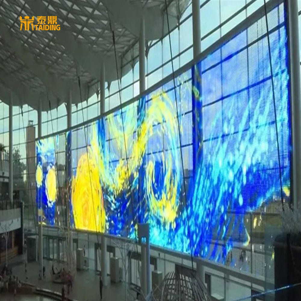 Indoor P7.82 Adhesive LED Display Screen Transparent 4K LED Light Display