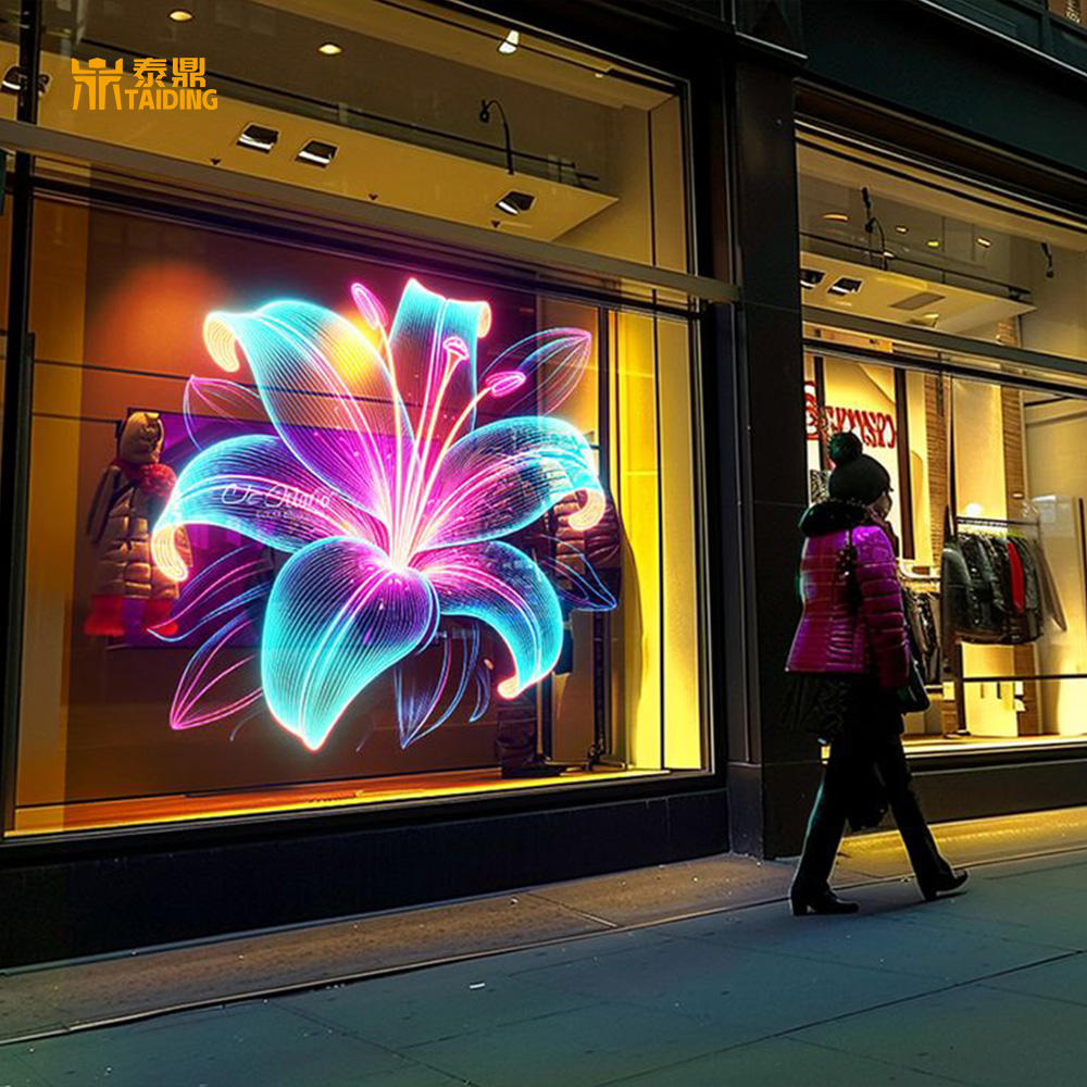 Pantalla LED Transparente High Brightness Good Quality Indoor P3.91 Transparent Window Glass Led Display for Sale