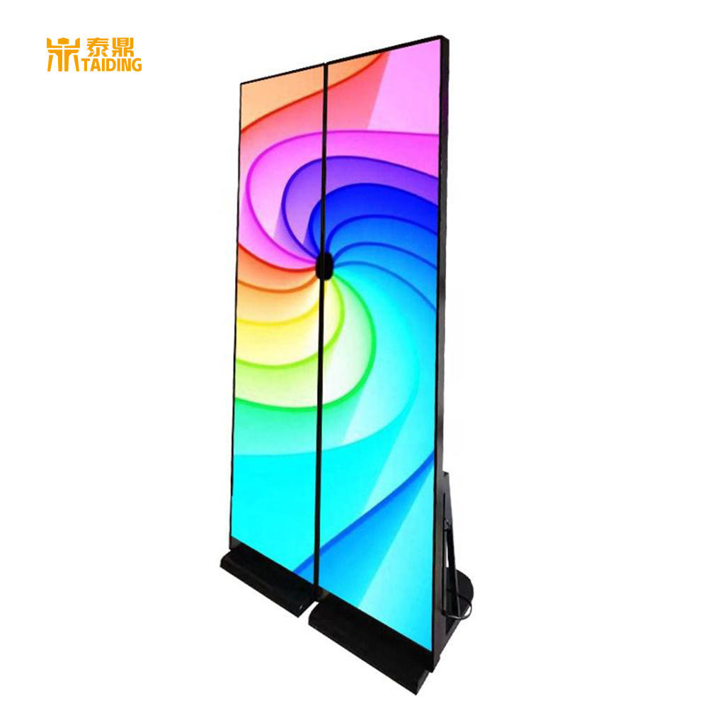 TAIDING Digital LED Poster P1.8 P2 P2.5 P3 Indoor HD Electronic Advertising LED Screen Floor Standing LED Display Led Poster