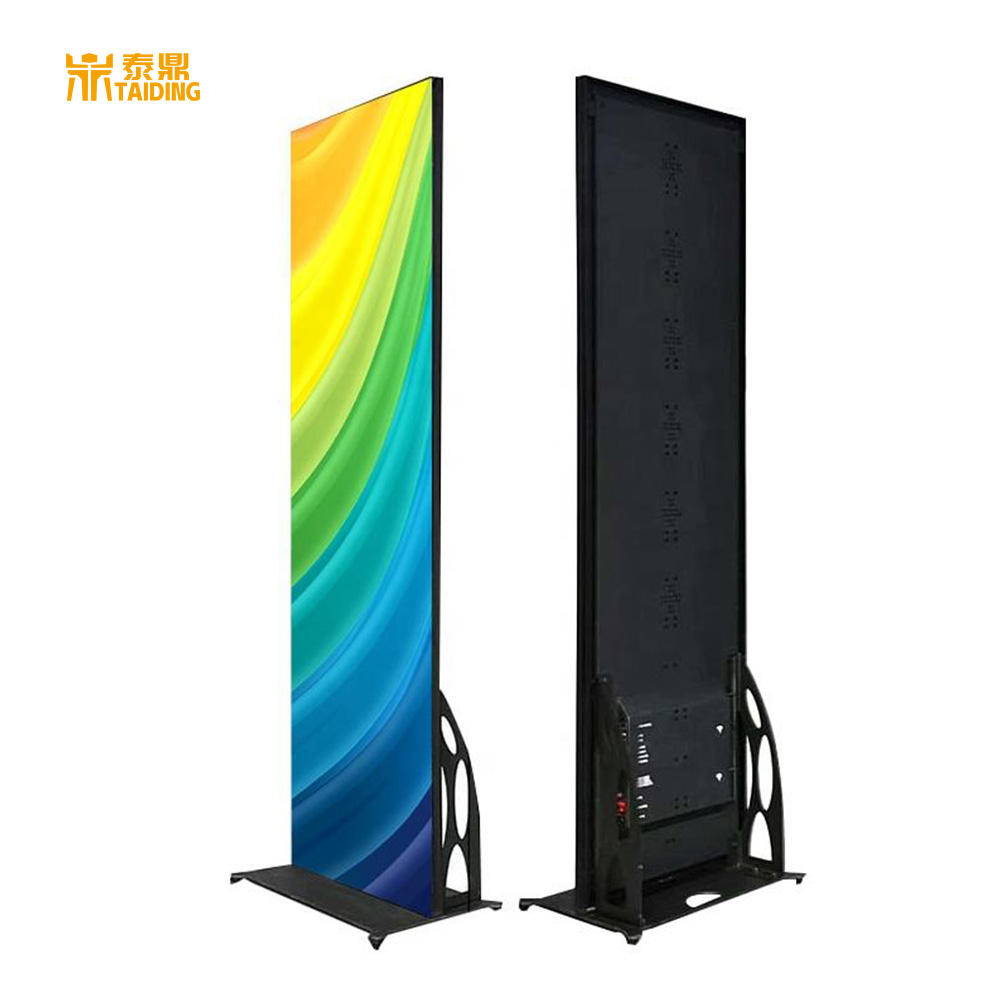 TAIDING P2.5 Vehicle Led Screen Poster Holder Led Floor Standing Display Panel Led Advertising Poster Sign