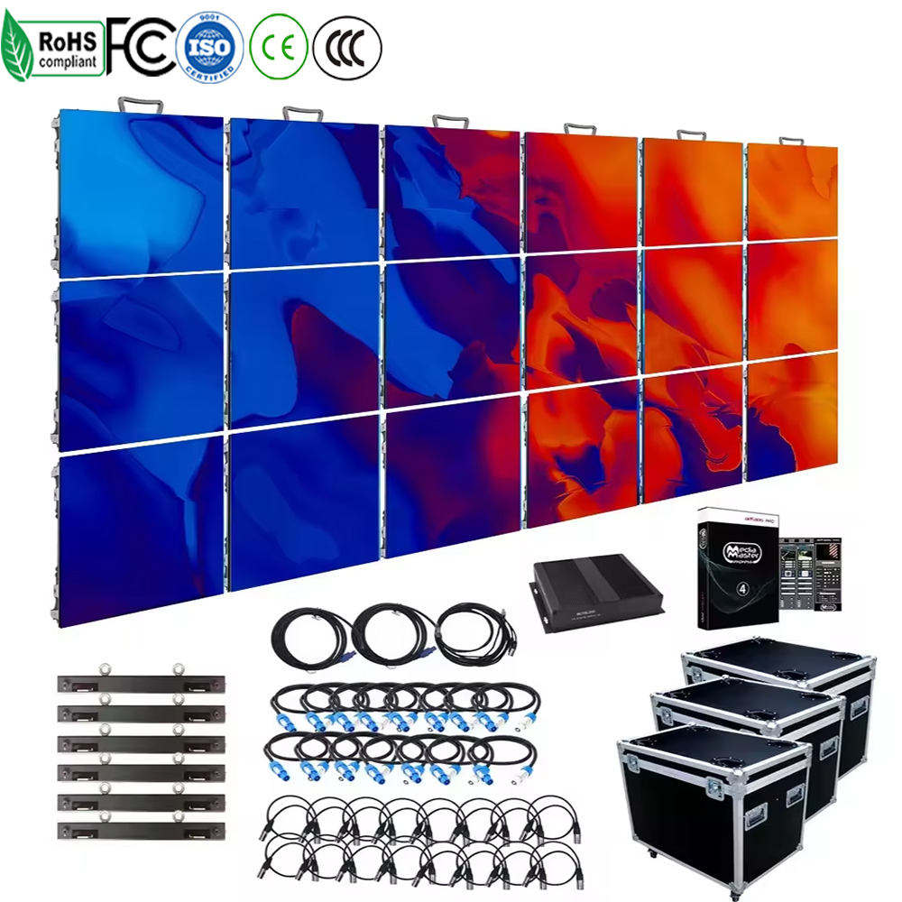 P0.9 P1 P1.9 P2 P2.5 P2.6 Indoor Led Screen Backdrop Digital Display Panel Board Video Wall for Conference Event Stage Concert