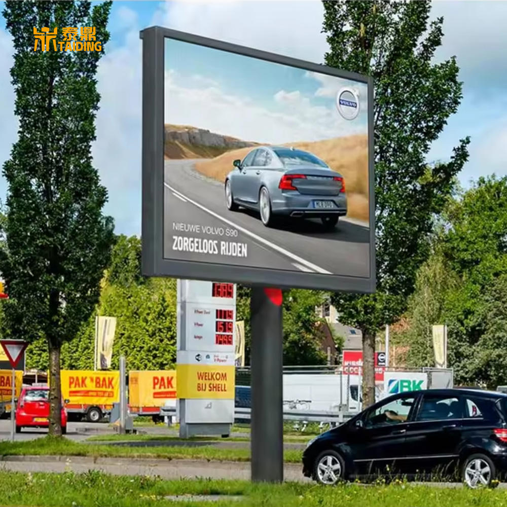 Large Outdoor Waterproof LED Display Screen Ultra-Thin Digital Billboard Video Wall Panel IP65 Rating for Advertising Animation