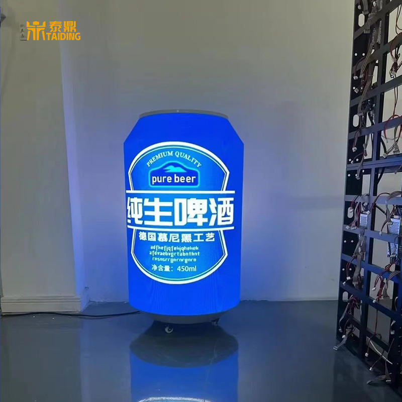 Customizable Indoor P3.91 P4.81 LED Display Panel Drink Can Shaped for Special Advertising